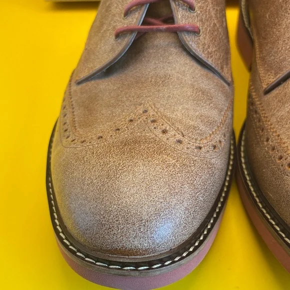 Cole Haan Men's Tan Wingtip Derbys - Picture 4 of 12